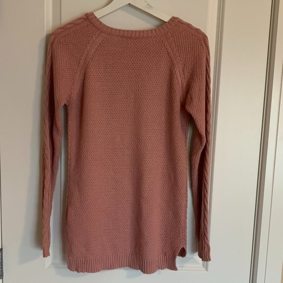 Koton Pink Cable Knit Sweater, Small - Picture 2 of 5